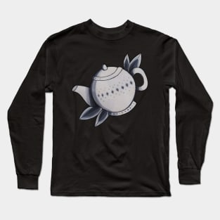Teapot with Tea Leaves Long Sleeve T-Shirt